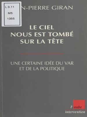 cover image of Le ciel nous est tombé sur la tête
